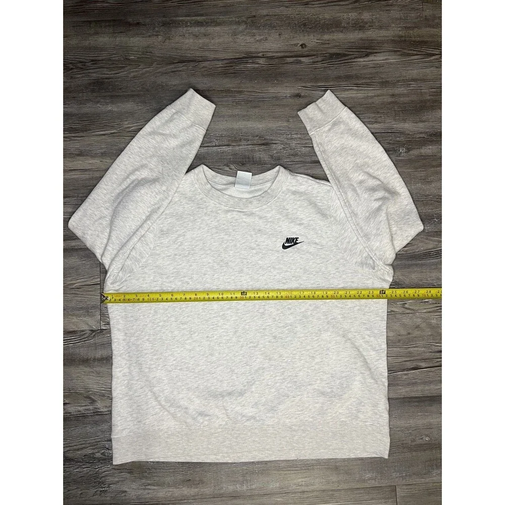 Nike Sportswear Pullover sweatshirt BV2662-100 light gray Black logo size Men XL - Picture 7 of 7